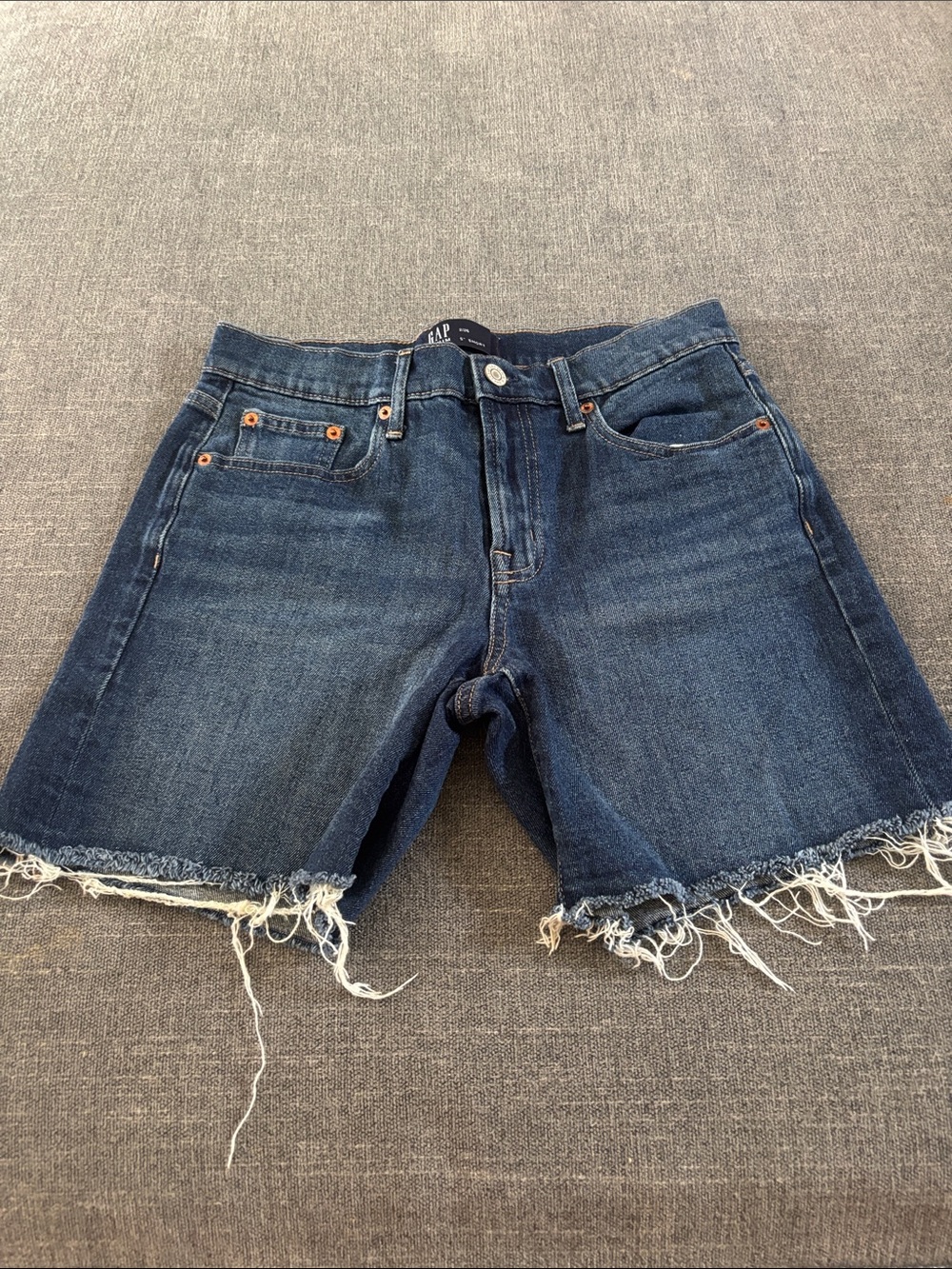 GAP Dark Blue Frayed Hem Women's Denim Shorts